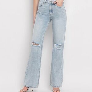Vervet Barely Worn Super High Rise 90's Vintage Flare Jeans Size 27 Light Wash